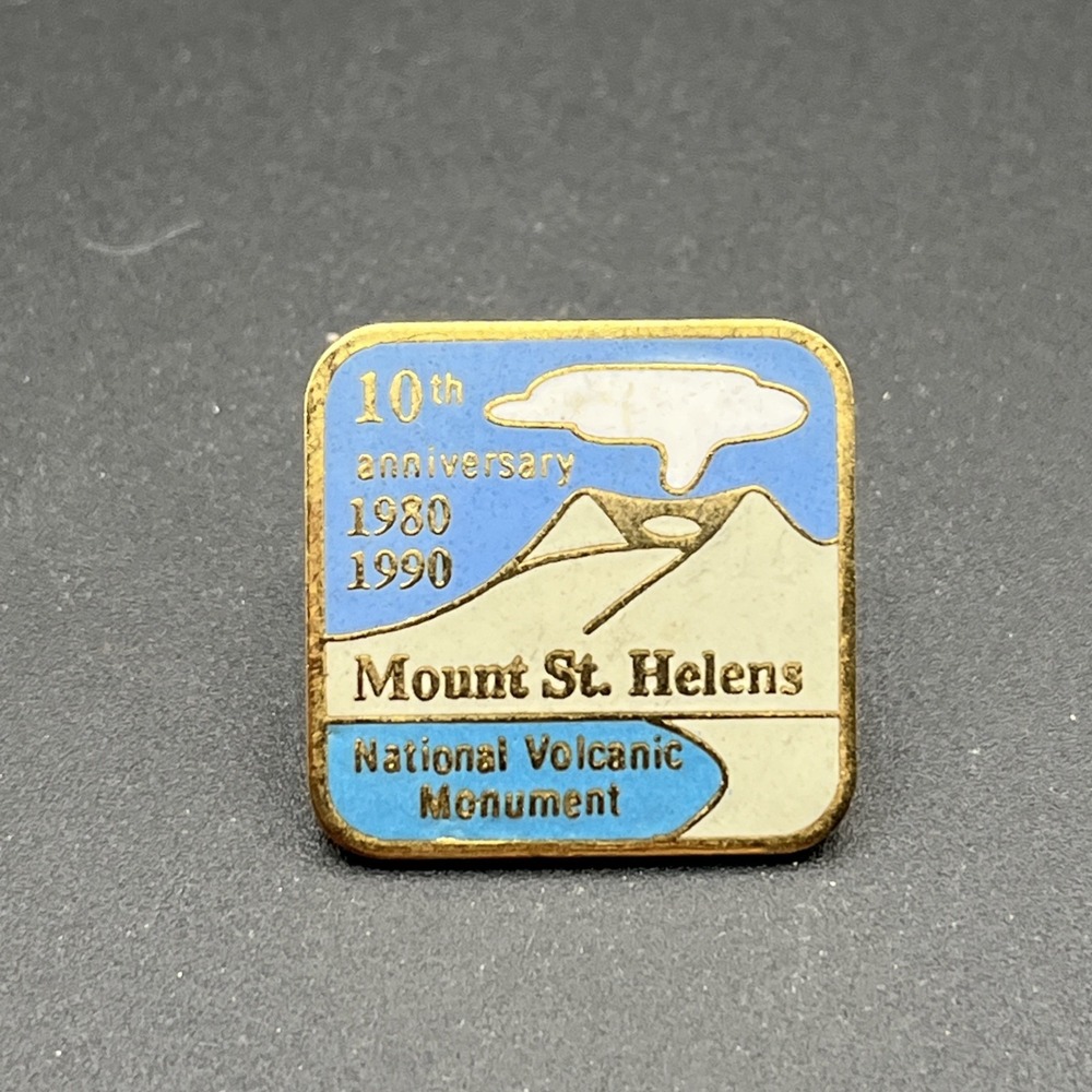 Mount St. Helens National Volcanic Monument 10th Anniversary Lapel Hat Pin